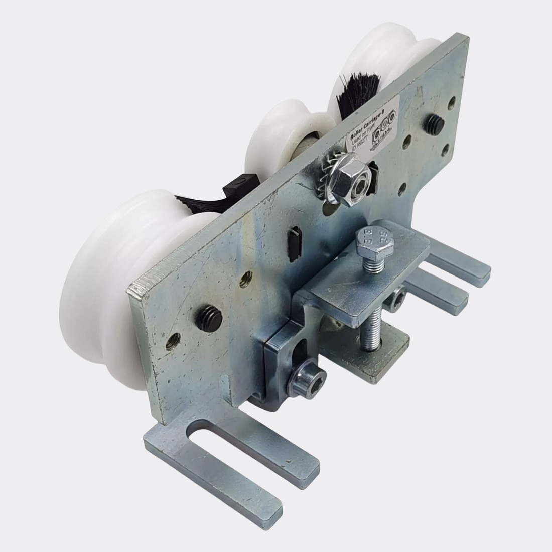 Powerdrive roller carriage/pulley/hanging wheel