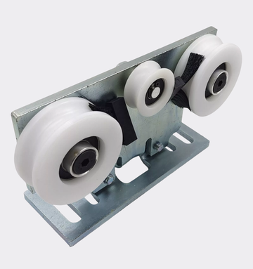 Powerdrive roller carriage/pulley/hanging wheel