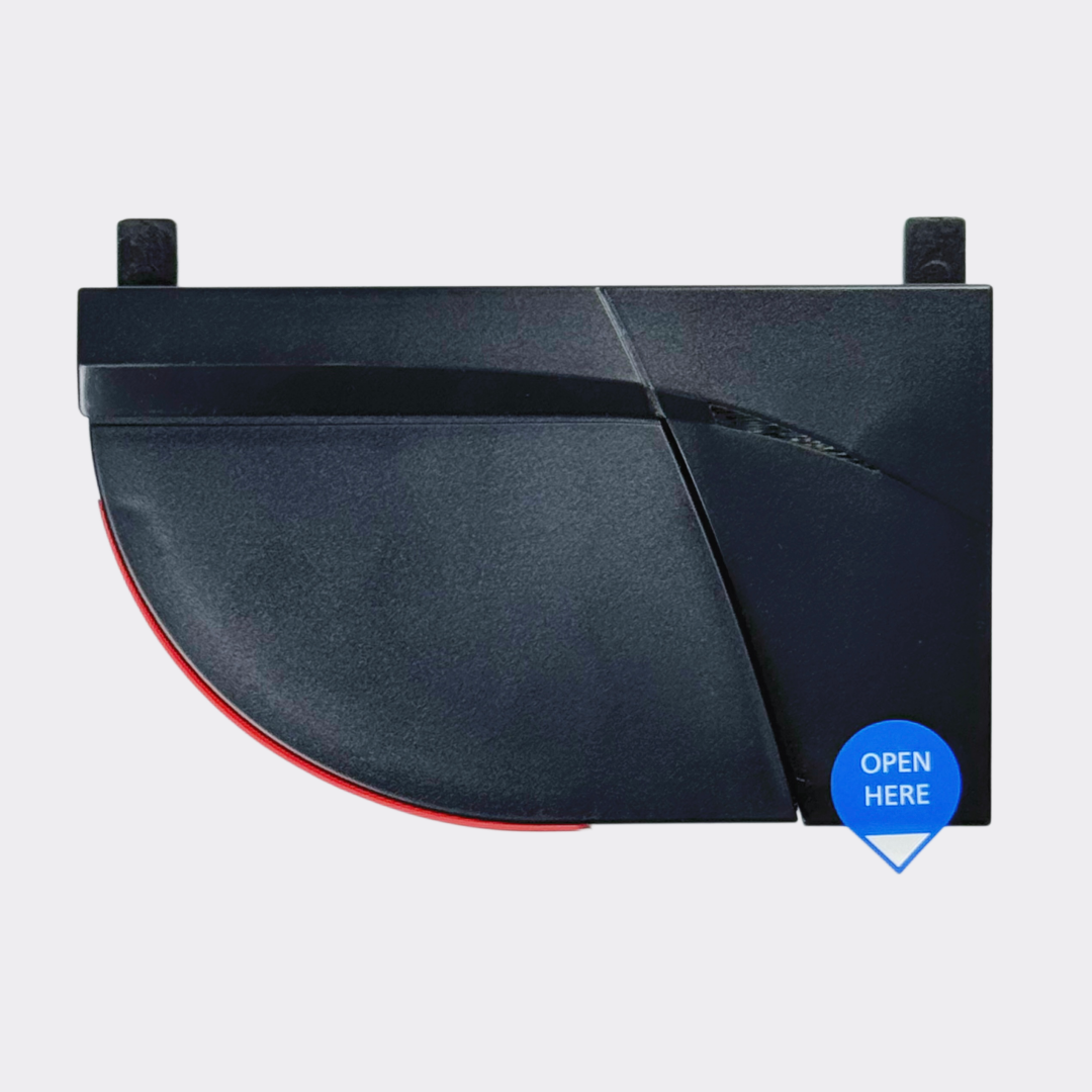 BEA LZR-FLATSCAN SW right-side laser safety sensor module with red detection window for automatic swing doors