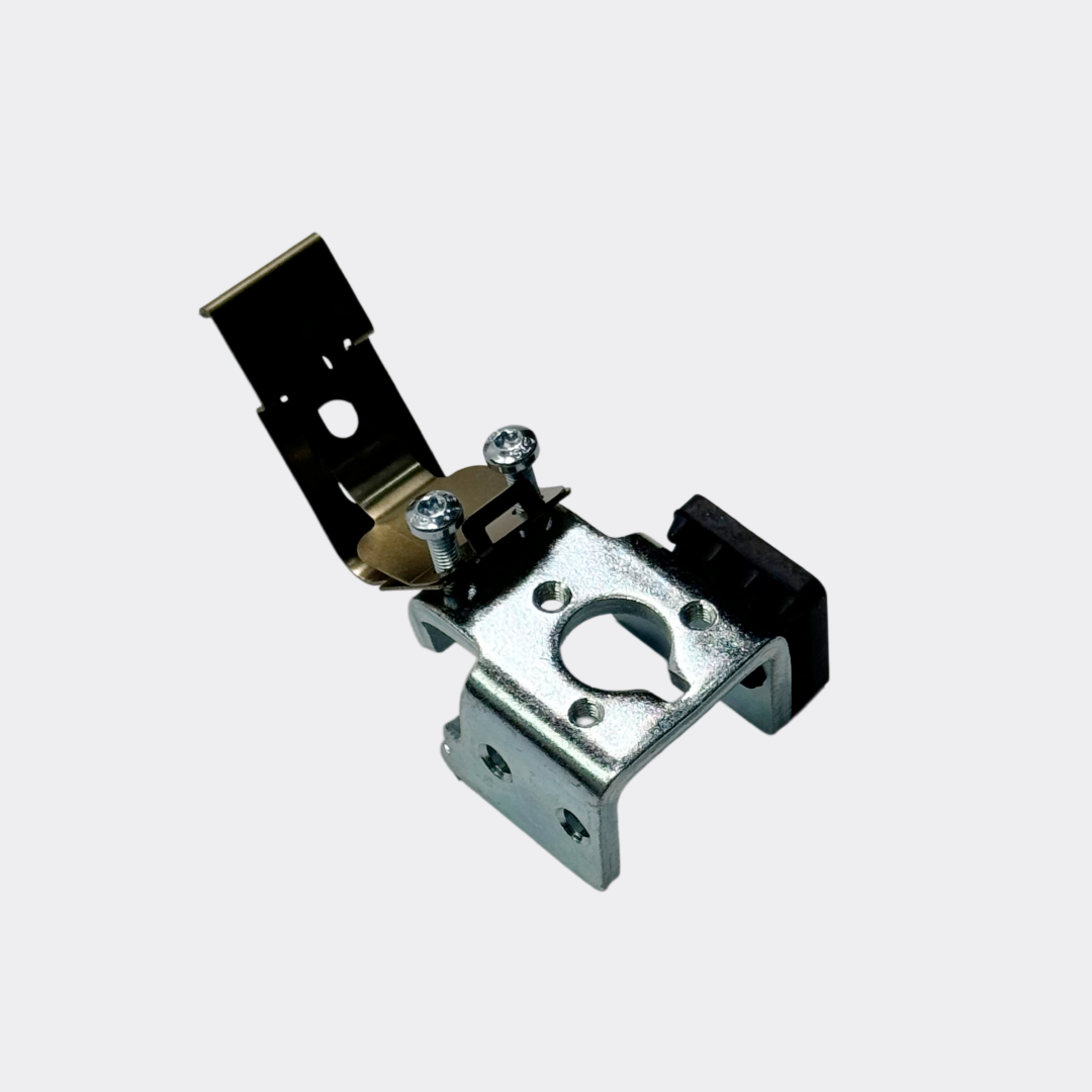 Besam SL500 door stop kit detail showing mounting bracket and rubber stop
