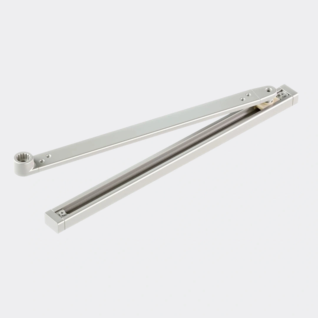 Dorma ED100 arm replacement installation guide showing direct fit into door operator