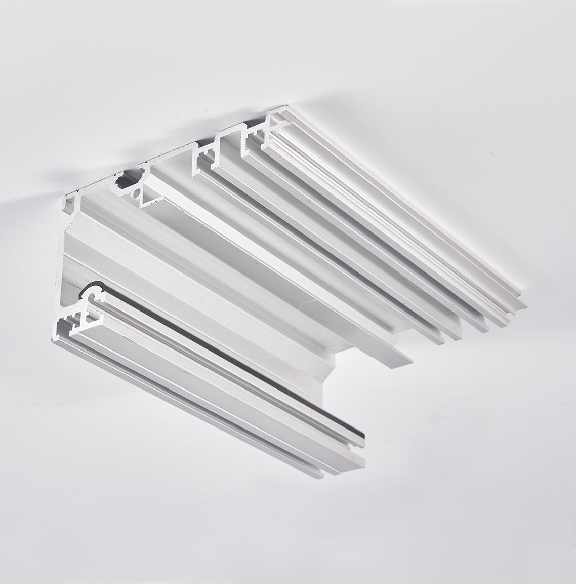 EC100 track rail cross-section showing profile shape and wall thickness for Gilgen SLM doors