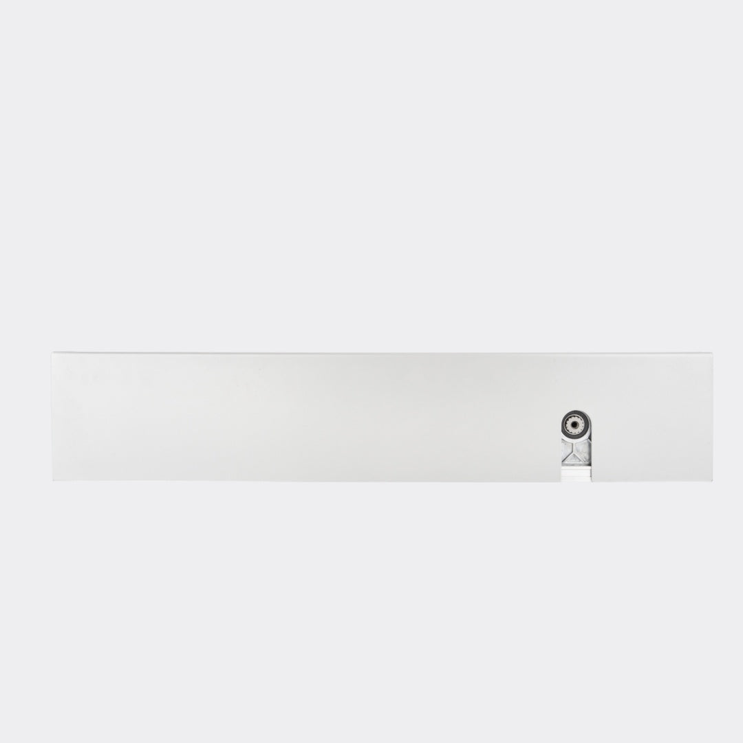 ED100 ED250 automatic swing door operator front view, surface-applied header unit