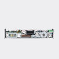 ED100 ED250 swing door operator internal components, motor, belt drive and controller layout