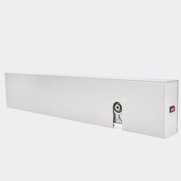 ED100 ED250 swing door operator side view with status indicator and end cap
