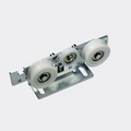 ES200 carriage hang wheel close-up showing sealed bearing and mounting bracket