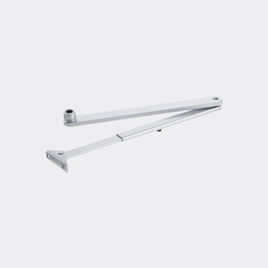 GEZE ECturn Push Arm V Arm assembly front view