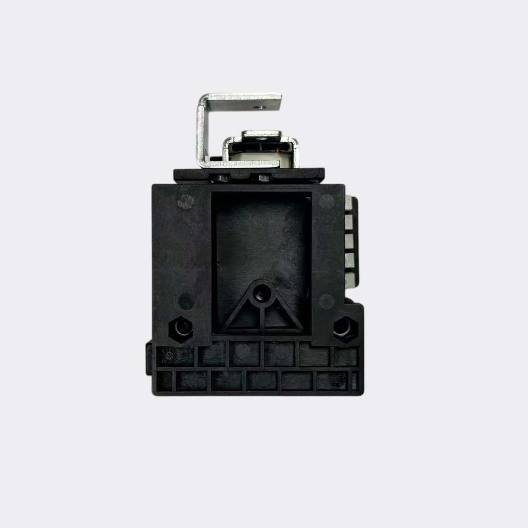Side profile view of GEZE Slimdrive SL NT electric lock housing for DCU-controlled sliding door operators