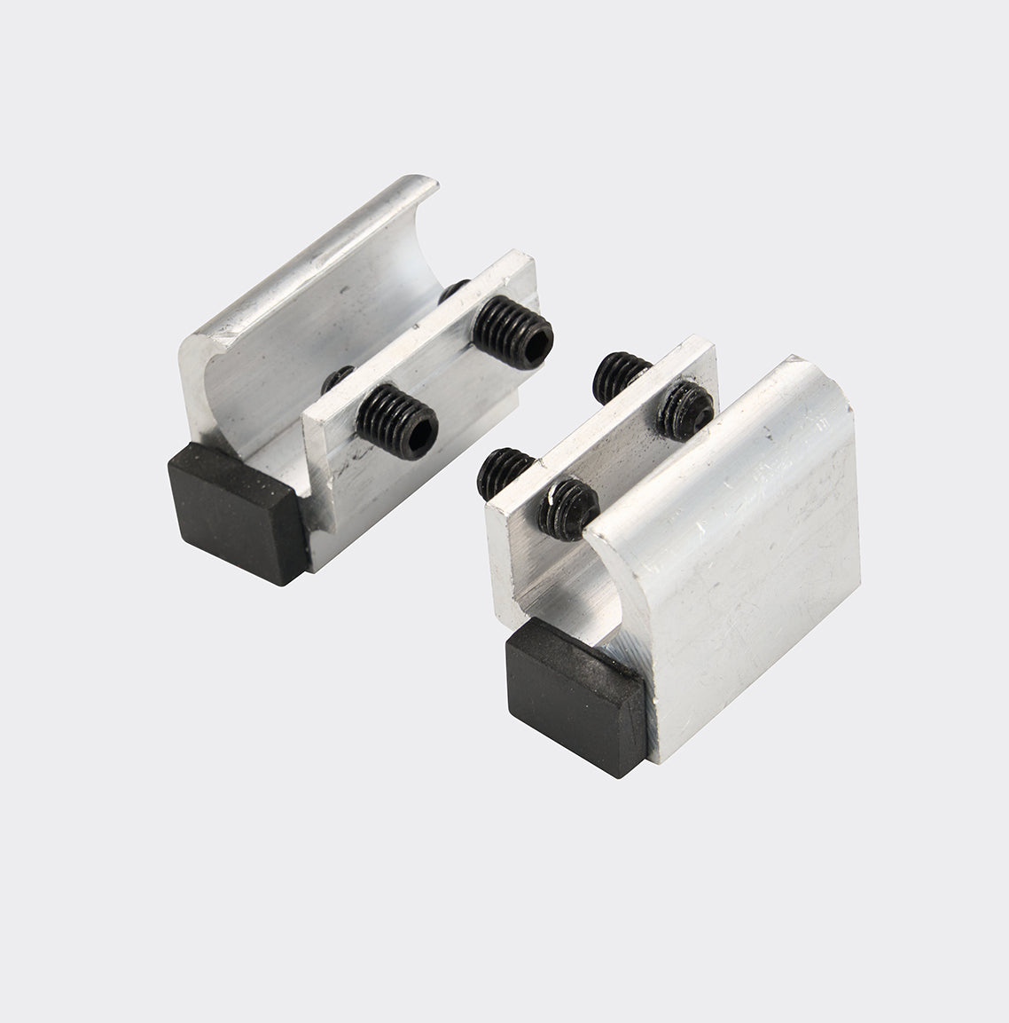 Metal buffer for sliding door manufacturer product shot with specifications label