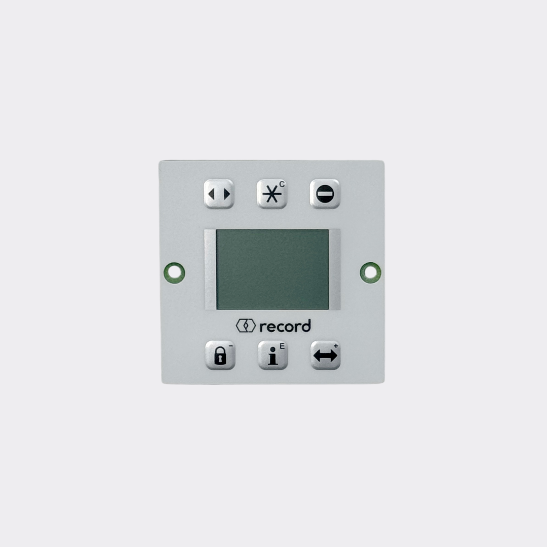 Front view of Record BDE-D programmer control panel for STA20 automatic doors